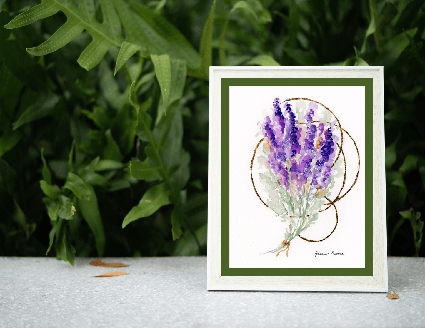 "Lavender with Gold Leaf"