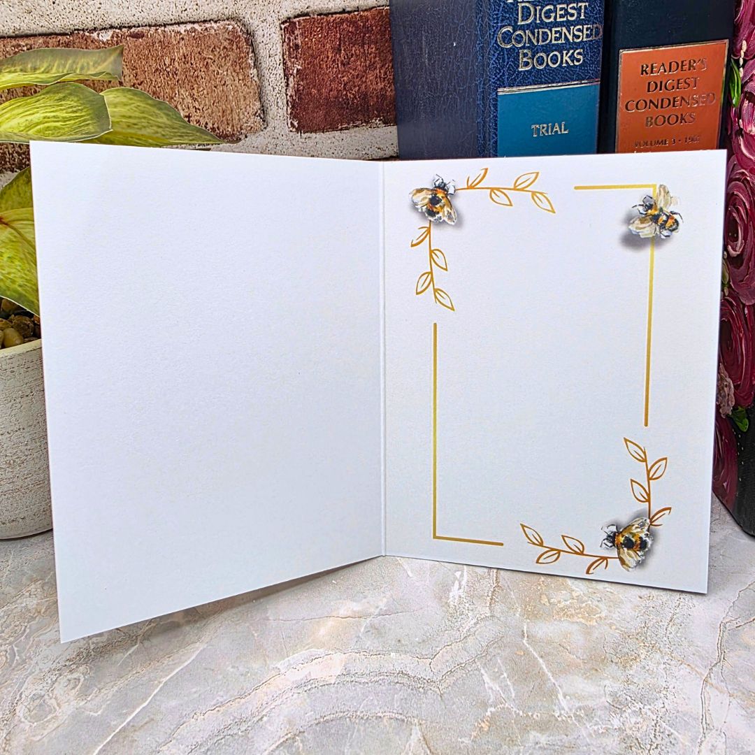 Watercolor Bee Greeting Card w/ envelope